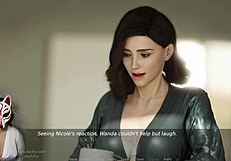 Ms. Denvers Teases with Big Tits in Cartoon Game Episode 7