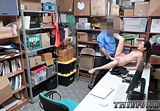 I can't resist giving triple milf blowjob during theft bust