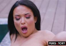 Anissa Kate rides hard in PurgatoryX Insatiable Vol 2 Part 2, big tits bouncing