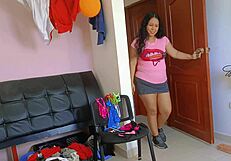 Stepsister Surprises Stepbrother Masturbating With Her Panties