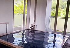 at akiu onsen the buttocks are from hot water, feeling steamy