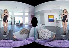 Blonde harlot arya fae enjoys valentine anal in vr