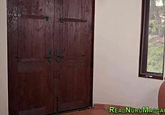 beautiful nuru masseuse gets jizzed over during hardcore massage