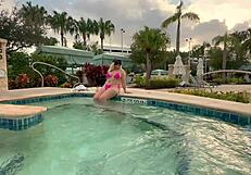 Hot ass milf, is that your wet pussy in the public hot tub?