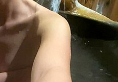 Cute Japanese Girl in Bathroom Massage