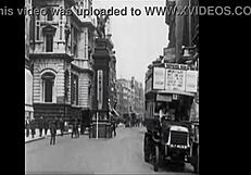 Rare Vintage English Foursome with Hairy Retro Group Action in British Antique Style Setting