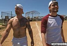 Yo, these baseball players ditched workout for some wild gay banging!