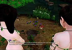 Curvy girls in sexy outfits at harem hotel.