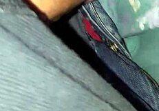 Latina babe giving head on porch