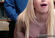 blonde teen in uniform gets tied up for hardcore sex tape