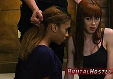 Big ass teen gets dp'd by machine in bondage