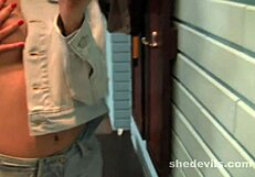 Watch me change? blonde amateur teases in self-shot video