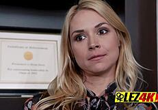 Sweet Blonde Babe Has Naughty Fun With Her Lesbian Blonde Psychiatrist