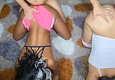 Trio with my stepdaughter and her friend during yoga