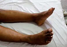 granny gives a sneaky suck to employee's cock