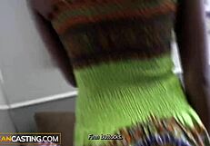 Black Babe Sucks Big White Cock In Audition