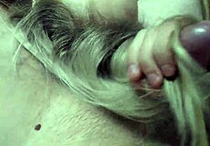 hey, that long blonde hair is so exciting! i masturbate with a dick and cum all over my hair and head.