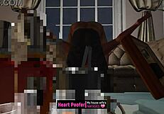 tough guy gets broken in and loves the cartoon sex adventure