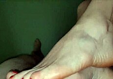 Damn! Jerk Off and Cum All Over the Sexy Feet of His Friend's Wife Now!