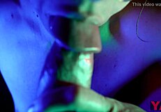 Masked Adult Bites Penis Head And Foreskin During Blowjob, Leading To Cum In Mouth