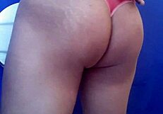 Masturbating with cousin's thong feels so good