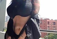 Mature Milf Masturbates While Neighbors Voyeur Watch Her Big Tits