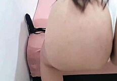 novinha gostosa sensualizes pretty pussy with small tits and brown eyes