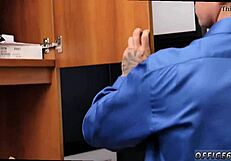 Naked big dick in gay sex scene.