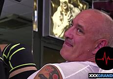 Hot blonde teen anina silk does her daily workout