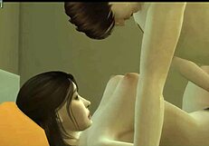 Stepmother with big tits catches teen masturbating, scolds him, then takes his virginity while dad works