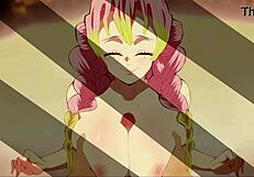 Mitsuri and Tanjiro Engage in Wild Titty Fuck and Kissing