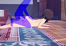 Hey, watch this Konosuba hentai with Megumin getting a wild creampie in anime action.