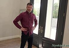 Tall brunette teen Eliza Ibarra gets pussy pounded by Mike Mancini on bed.