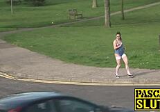 hardcore banging with my sub in white fishnet stockings