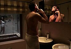 बिग टिट्स भूरी बालों वाली गर्लफ्रेंड के साथ हॉट कपल सेक्स