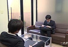 Japanese Star Ryoko Murakami Shows Big Tits in Blowjob Scene as Boss Lady