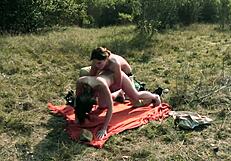 Skinny Petite Lesbian Girls Enjoy Outdoor Fun