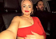 Alexis with big natural tits gets picked up and bent over for wet pussy squirting on monster cock