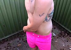 ripped guy sucks and rides big cock in flat