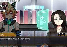 Sexy hentai babe deepthroats monster cock with big tits