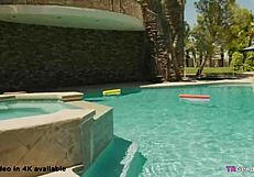 Three stunning blonde trannies with fake tits bang hard at a wild anal party. Their blowjobs steal the show.