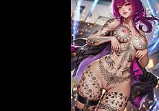 Ahegao hmv with monster cock in anime hentai style