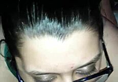 amateur wife feels emotional in mmf threesome with husband and stranger