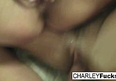 charley has naughty threesome fun with blowjob and sex