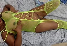 ebony woman with big ass and natural tits gets banged and deepthroat