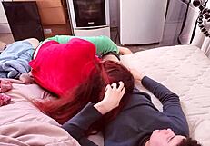 riding his penis with my wet pussy, feeling so tight and wet