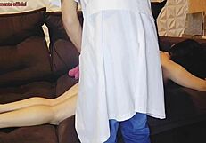 My Wife's Secret with Masseuse at Home Stuns Me. Big Ass Meets Monster Cock in Shorts!