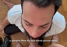 दाढ़ी वाले आदमी ने जंगली गे सेशन में 41 लंड चूसे