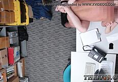 Redhead Teen Strips Uniform, Fingers Herself In Petty Theft Roleplay