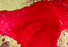 want to see this red indian in saree getting her pussy licked?